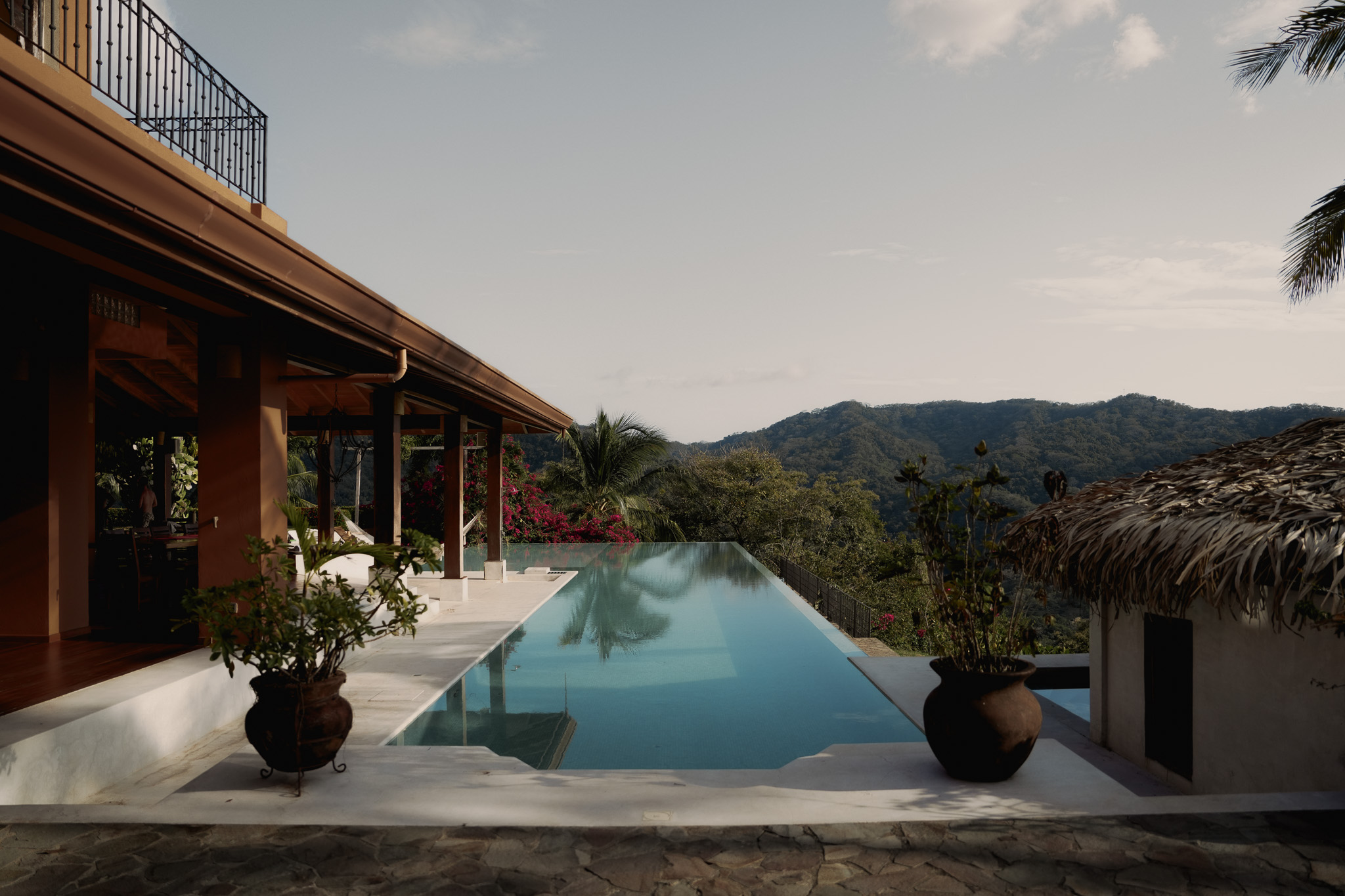Infinity pool overlooking Nosara mountains